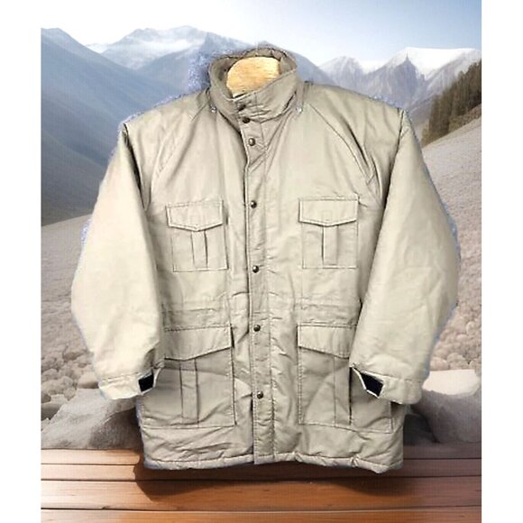 Vintage Cal Craft Insulated Jacket Adults L 42-44 Tan Lined Snap & Zip USA Made - Picture 3 of 16